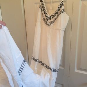 Blue & White Boho Maxi Dress